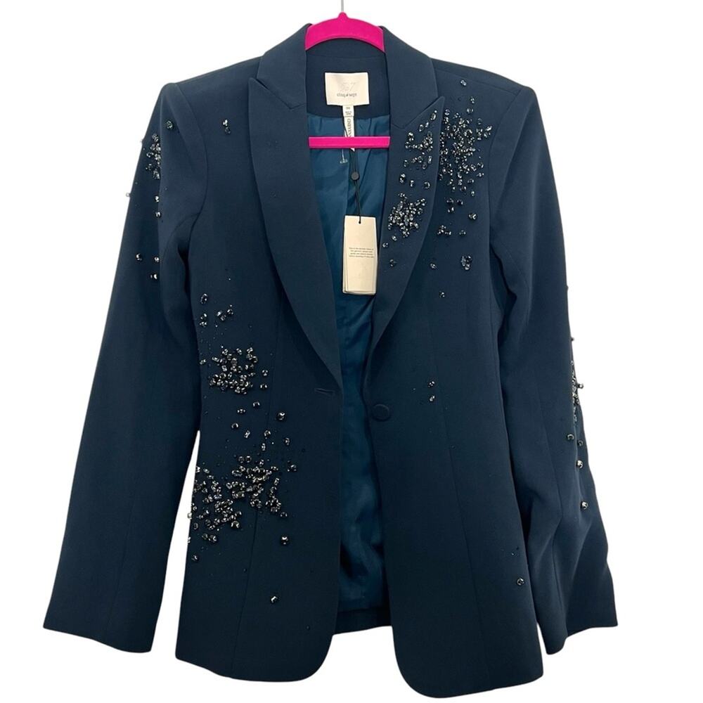 FINAL PRICE $695 Cinq á Sept Cheyenne Rhinestone Embellished Blazer - Picture 4 of 15